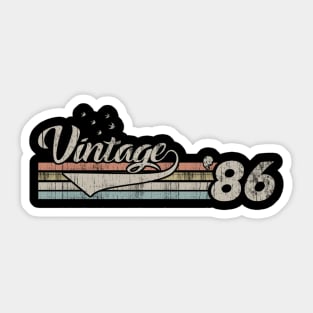 Vintage 1986 Design 34 Years Old 34th birthday Sticker